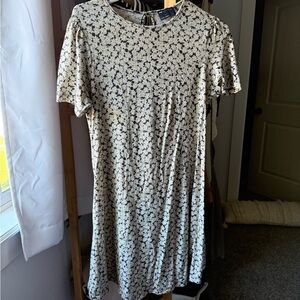 Floral Print Short Sleeve Dress